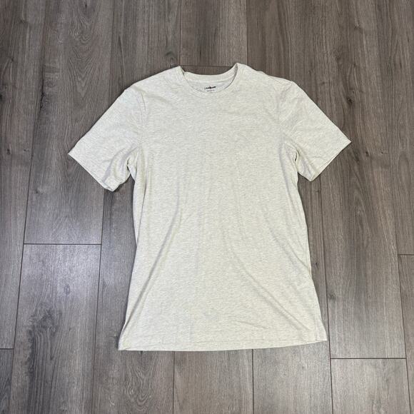 J.Crew Broken-In T-Shirt Mens M Tall Cream Short Sleeve Crew Neck Cotton BW056 - Picture 2 of 5